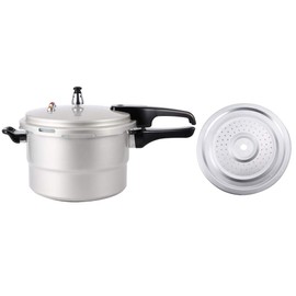 Household Pressure Cooker, 5L Pressure Cooker with Steaming Layer, Explosion Proof Cooking Pot for Gas Stove Electric Ceramic Stove