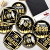 2025 Graduation Party Decorations Graduation Decoration 2025 Black Disposable Graduation