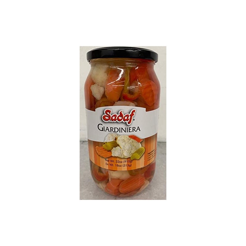 Sadaf Giardiniera Mild - Pickled vegetables in jar - Giardiniera