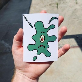 Funny Squished Plankton Meme Sticker | Vinyl Sticker For Phone Or Laptop | Waterproof Decal For Car Truck Water Bottle Tumbler - Size: Large (4.5x3.5")