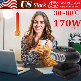 Space Heater 12-48V Battery Powered Electric Heater Fan For BL15 BL1820 BL1840