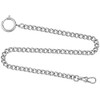 Gotham Silver-Tone Pocket Watch Chain Fob Curb Link 36cm GWCSTLCHAIN