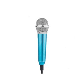 Mini Microphone for Smartphones, Karaoke, Calls, 0.1 inch (3.5 mm) Plug, Song, Android, Smartphone, Karaoke App, Lightweight, Blue