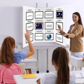 Paterr Trifold Poster Board 72"x36" with Bag, Foldable Display Board for Exhibition