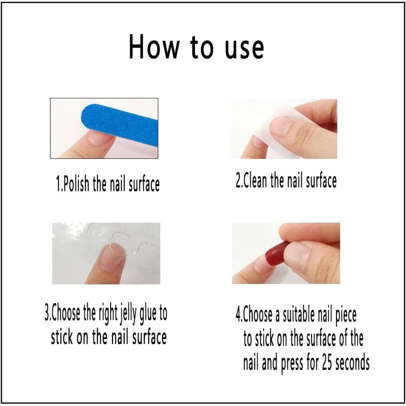 Carufin 24Pcs Black Spider Web False Nails Short Nails Ghost