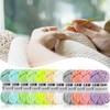 Glow-in-the-dark braided yarn, multiple colours, 4 mm