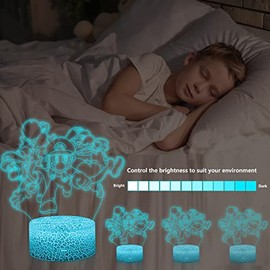 Moodlamp 5 in 1 sets gamer figures 16 color changing with remote control 3D night light children, gift Christmas birthday gift for children boys girls