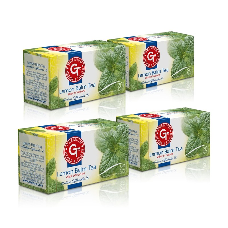 80 Tea Bags Lemon Balm Melissa Tea 4 Boxes x