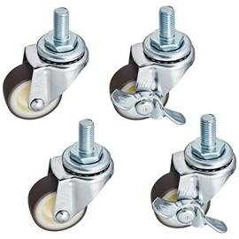Toyo Living OP-AD-C(W)-BR Damp-proof Option Caster for Wide Series, 4 Pieces