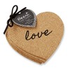 Kate Aspen Heart Cork Coasters, Set of 4
