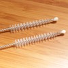 BambooMN Stainless Steel Drinking Straw Cleaning Brushes with Nylon Bristles