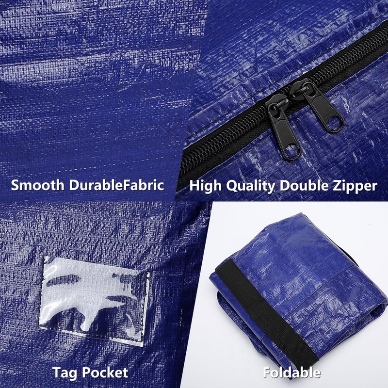 Cryster 8-Pack Heavy-Duty Clear Moving Bags – Extra Large Storage