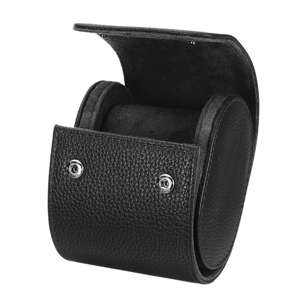 QUARKZMAN Watch Roll Travel Case Single Space Portable Leather Watch