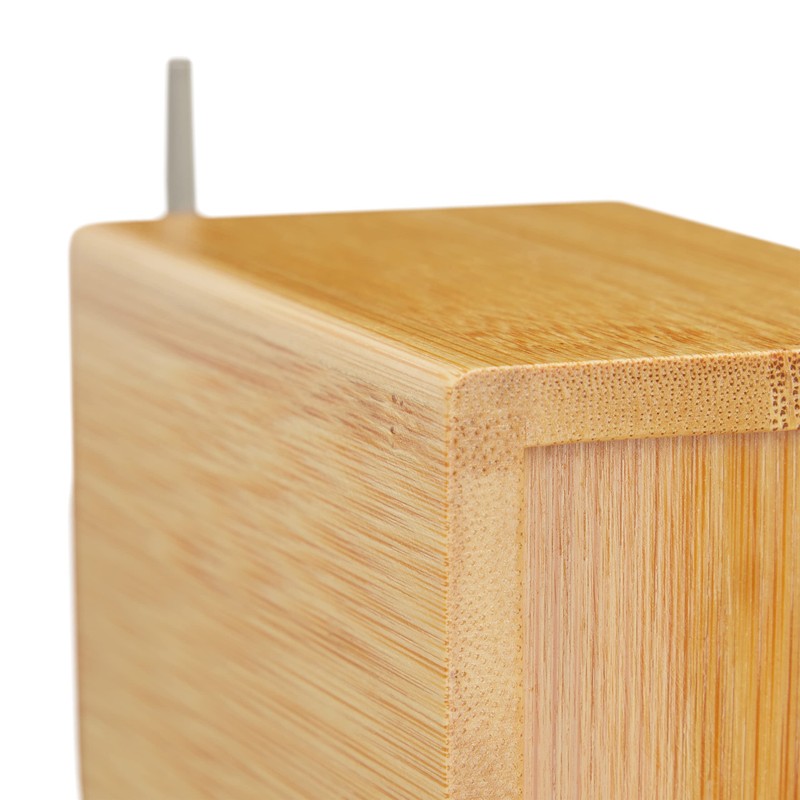 2 x Soap Dispenser, Refillable, Pump Dispenser, Bamboo & Plastic,