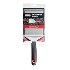Chef Master 90286 High Heat Extra Heavy Turner Spatula, 5.9" x 4.96" Blade | Heat Resistant Handle | Slip Resistant Grip | Dishwasher Safe
