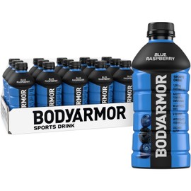 BODYARMOR Sports Drink Sports Beverage, Blue Raspberry, Coconut Water Hydration, Natural Flavors With Vitamins, Potassium-Packed Electrolytes, Perfect For Athletes, 28 Fl Oz (Pack of 15)