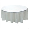 2 Plastic Round Tablecloths 84" Diameter Table Cover - Clear
