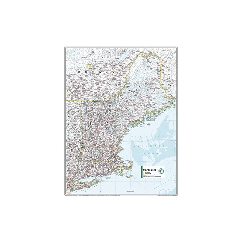 National Geographic Maps: New England U.S.A Wall Map - 31