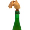 Bottle stopper with rubber ring as duck, in natural, dimensions