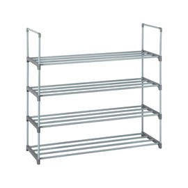 ZJMTOCYU 2 Set 4-Tier Shoe Rack for Stress-Free Organization, Compact and Stylish Storage Solution in Gray for Entryways and Closets