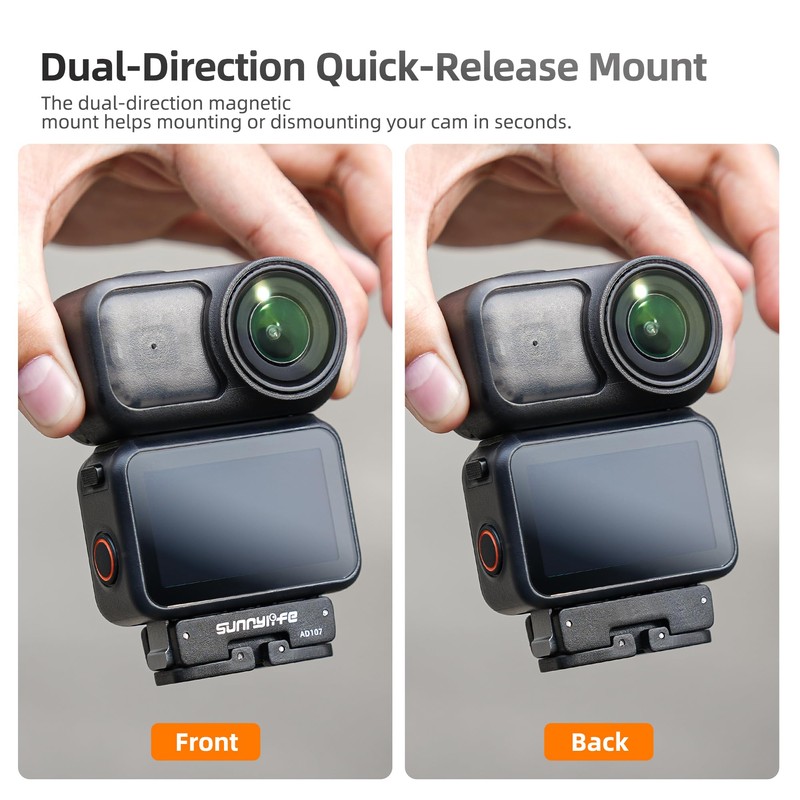 Dual-Direction Magnetic Mount Adapter for DJI Osmo Action 6/Nano -