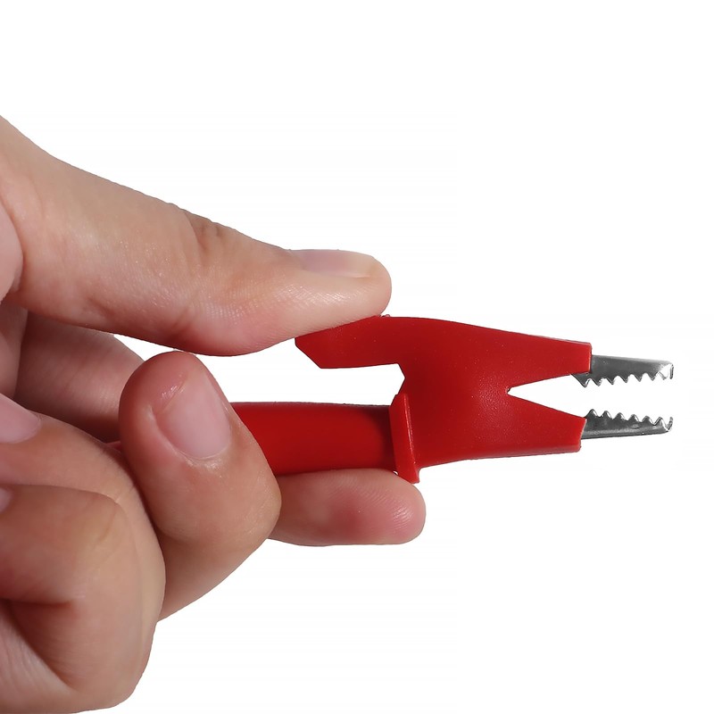 AEDIKO 10pcs Full Insulated Alligator Clips Crocodile Clips with 4