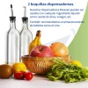 Breezee Market Set 2 Botella Dispensador Aceite Oliva Vinagre Cocina