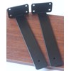 4 Pack - 10 inch Black Hidden L Shelf Bracket