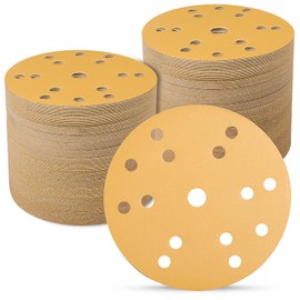 Sruhrak Sanding Discs 150mm 100 Pcs, 320 Grit 6 inch 15 Holes Hook and Loop Orbital Sander Discs, Sanding Pads for Random Orbital Sander Pads and All Oscillating Tools