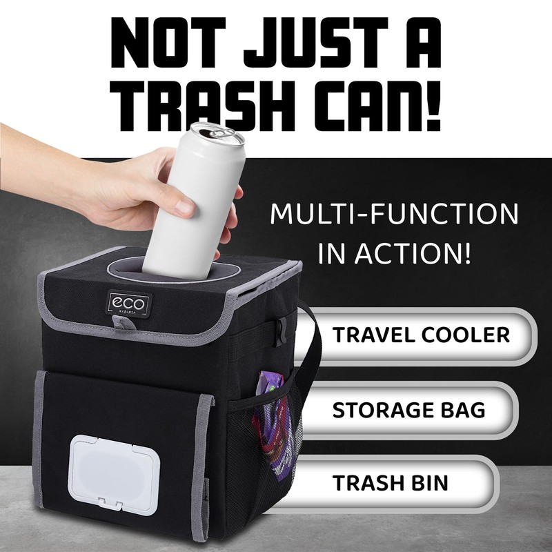 Eco Hygieia Leakproof Car Trash Can - Portable Hanging Car