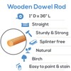 Wooden Dowel Rod, 1 Inch x 36 Inch Wood Dowels,