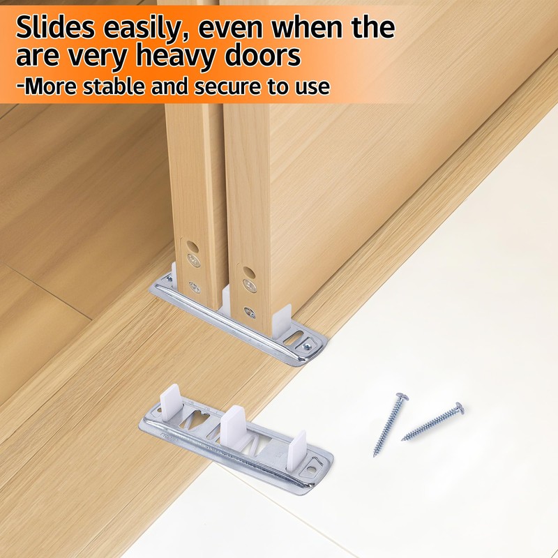 Nkiy Quen 5 Pcs Sliding Closet Door Roller Kit,Wardrobe Door