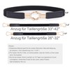 WERFORU Elastic Belt, Women's Skinny Belt for Dresses, Retro Stretch