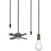 Ceiling Fan Pull Chain Extender with Decorative Frosted Glass Bulb