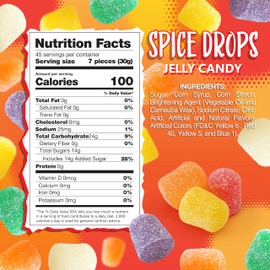 Spice Drops 3 Pound Bag | Spiced Gum Drops Christmas Candy | Assorted Flavors Old Fashioned Candy | Cinnamon, Peppermint, Spearmint, Wintergreen, Clove, Anise