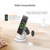 j5create Qi2 3-in-1 Wireless Charging Station - White