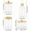 Bamboo Bathroom Accessories Set 4 Pcs, 1 Qtip Holder,1 Soap
