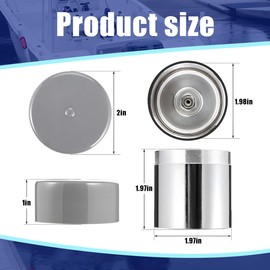 KHGUZ 2PCS Trailer Wheel Bearing Protector, 1.98 Inch Trailer Hub Cap with Protective Bras, Automotive Bearing Dust Protection Cover Accessories, Universal for SUV, Sedan, Truck