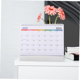 GRIRIW Creative Standing Calendar for Office Students Decorative Desk Calendar Minimalist Design for Home Classroom Christmas Year
