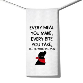 DYJYBMY Every Meal You Make Every bite You take I'll be Watching You, Funny Kitchen Towels, 100% Cotton, Highly Absorbent,Kitchen Decor Towel, Neighbor Gifts, Housewarming Gifts for Friend