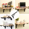 Folding Shelf Brackets,Wall Mounted Shelf Brackets,Heavy Duty Shelf Bracket,Black Metal