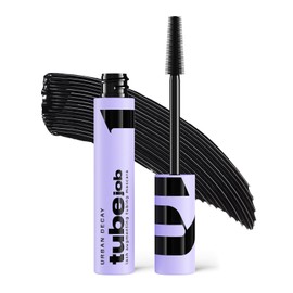 Urban Decay - Tube Job Máscara, Rímel que Levanta y Alarga las Pestañas 24 Horas sin Bajarse, Fórmula 89% Tipo Sérum con Ácido Hialurónico, Péptidos, Aceite de Ricino y Manteca de Karité, Negro
