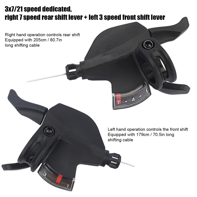 LeBycle 3x7 21 Mountain Bike Shifter Left 3 Speed Front