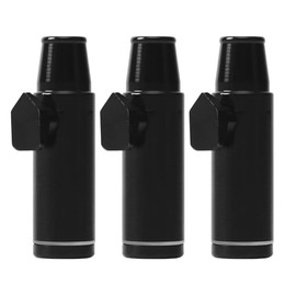 NTIERA 3 Pack Mini Pepper Shaker,Premium Metal Spice Dispenser and Sweetener Portable Travel Storage (Anodized Aluminum)