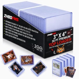 200 hojas Fundas para tarjetas de carga superior de 3 x 4 pulgada,funda para tarjetas de comercio,Ideal para guardar tarjetas deportivas,Tarjetas cele