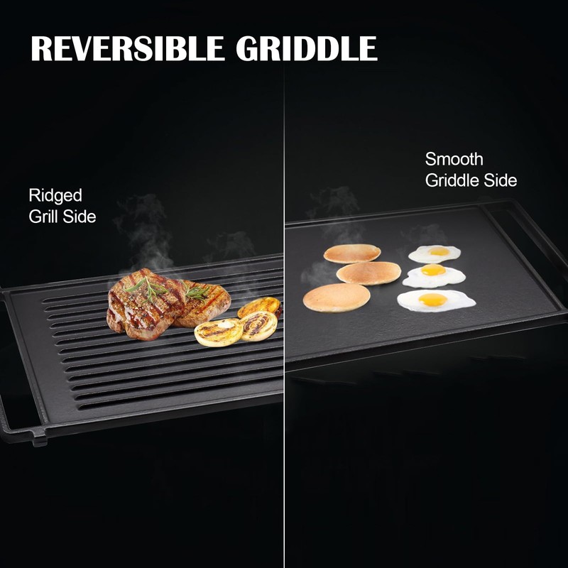 Hiorucet WB31X24998 Cast Iron Griddle Replacement for GE Gas Stove