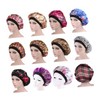 Healvian 3pcs Wide-brimmed Satin Sleep Cap for Women Stylish Hair