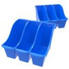 Storex 6 Pack Blue Book Bins Letter Size Storage Container