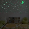4Pcs Moon Star Wall Stickers Good Stickiness Warm Ambience Glowing