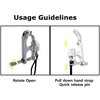Double gate 316 Stainless Steel Screw Lock Pull Locking Shackle